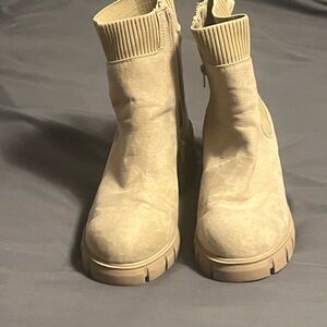 Women's Cream Ankle Boots